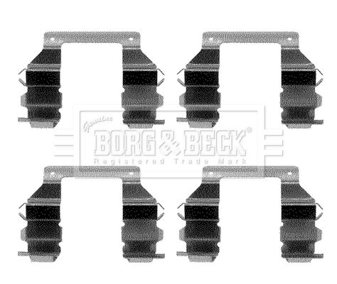 BORG & BECK Комплектующие, колодки дискового тормоза BBK1098